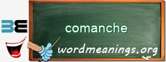 WordMeaning blackboard for comanche